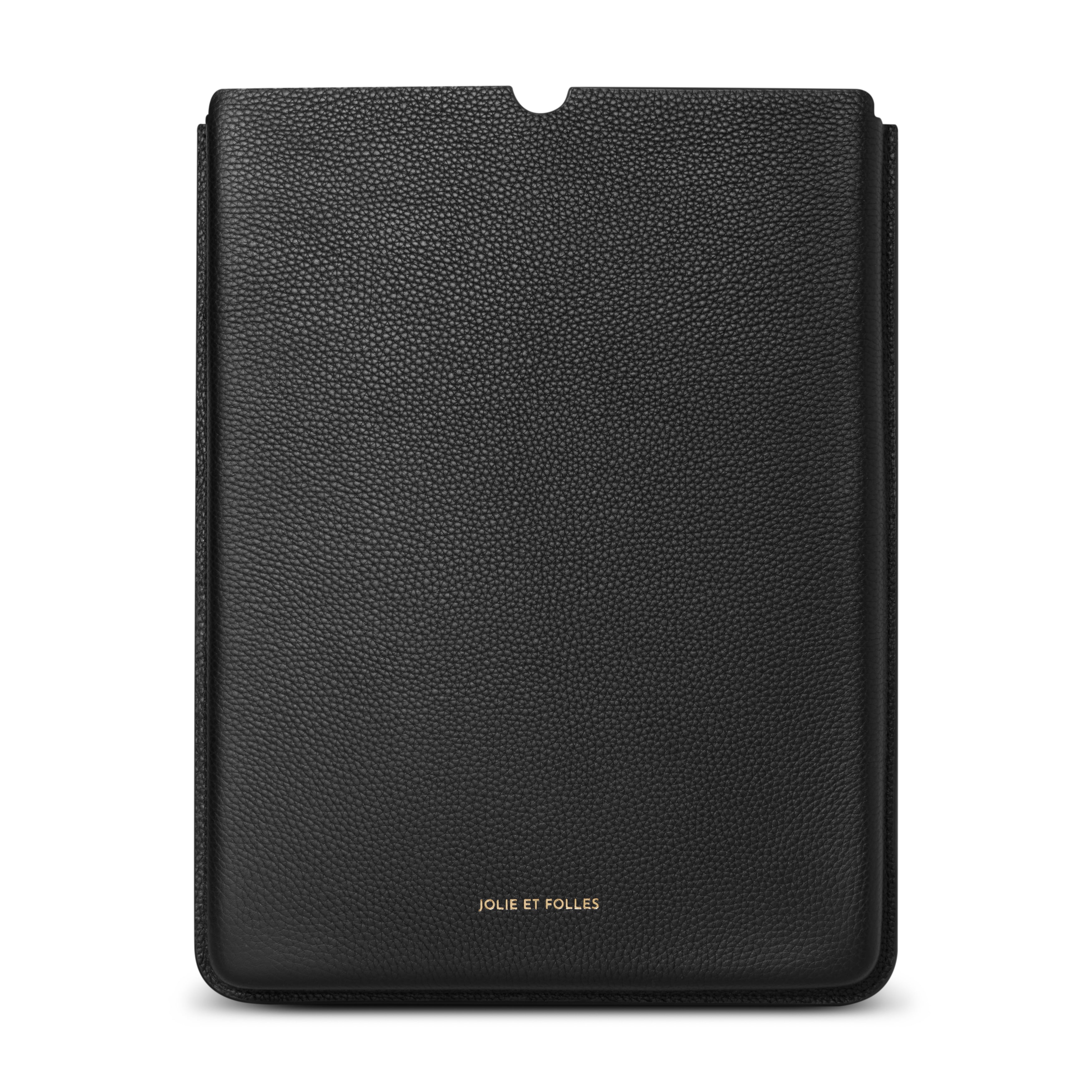 schwarze Laptop Hülle aus Leder